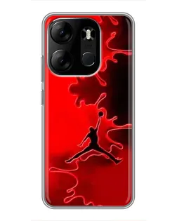 Чехол для TECNO Spark Go 2023 (BF7) с картинкой «Jordan Red Smoke» Чехол для TECNO Spark Go 2023 (BF7) с картинкой «Jordan Red Smoke»
