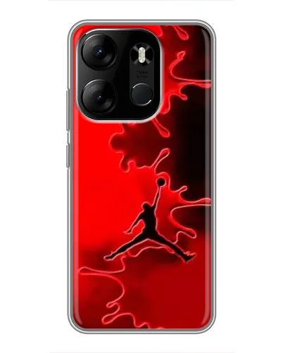 Чехол для TECNO Spark Go 2023 (BF7) с картинкой «Jordan Red Smoke» Чехол для TECNO Spark Go 2023 (BF7) с картинкой «Jordan Red Smoke»
