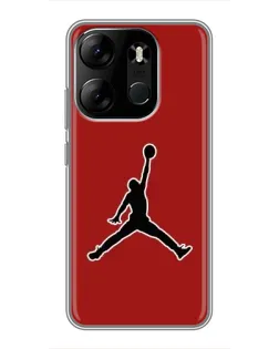 Чехол для TECNO Spark Go 2023 (BF7) с картинкой «Jordan Red Back» Чехол для TECNO Spark Go 2023 (BF7) с картинкой «Jordan Red Back»