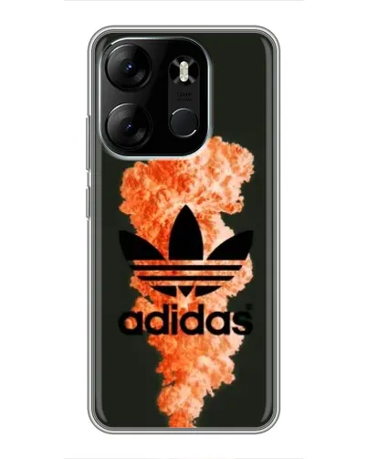 Чехол для TECNO Spark Go 2023 (BF7) с картинкой «Оранжевый дым Adidas» Чехол для TECNO Spark Go 2023 (BF7) с картинкой «Оранжевый дым Adidas»
