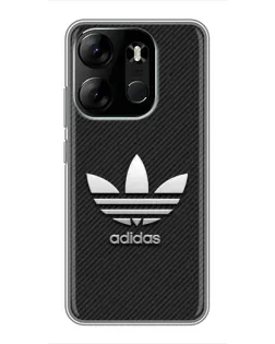Чехол для TECNO Spark Go 2023 (BF7) с картинкой «Adidas Карбоновая текстура»