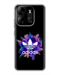 Чехол для TECNO Spark Go 2023 (BF7) с картинкой «Взрыв красок Adidas»
