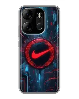Чехол для TECNO Spark Go 2023 (BF7) с картинкой «Техногенный стиль Nike»