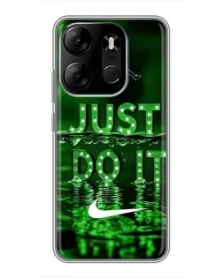 Чехол для TECNO Spark Go 2023 (BF7) с картинкой «Зеленый неоновый Nike»