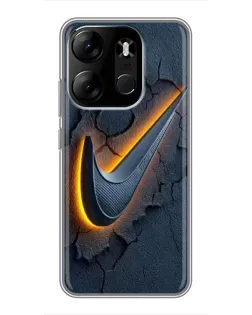 Чехол для TECNO Spark Go 2023 (BF7) с картинкой «Объемный логотип Найк»