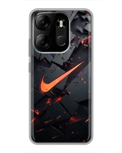 Чехол для TECNO Spark Go 2023 (BF7) с картинкой «Nike — эффект разломов» Чехол для TECNO Spark Go 2023 (BF7) с картинкой «Nike — эффект разломов»