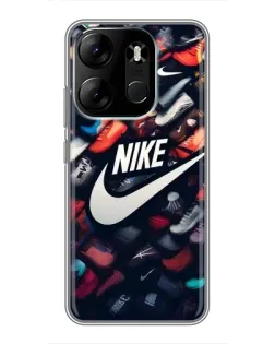 Чехол для TECNO Spark Go 2023 (BF7) с картинкой «Коллекция кроссовок Nike»