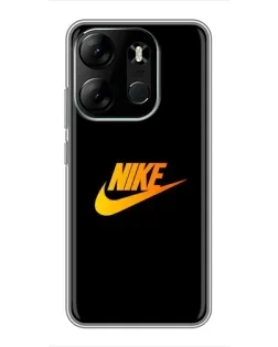 Чехол для TECNO Spark Go 2023 (BF7) с картинкой «Золотой логотип Nike»