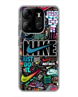 Чохол для TECNO Spark Go 2023 (BF7) з картинкою «Яскравий колаж Nike» Чохол для TECNO Spark Go 2023 (BF7) з картинкою «Яскравий колаж Nike»