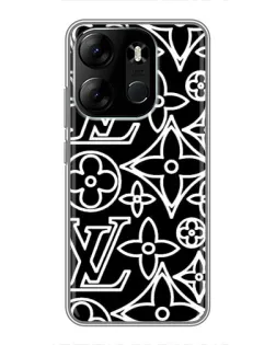 Чехол для TECNO Spark Go 2023 (BF7) с картинкой «Черно-белый узор LV» Чехол для TECNO Spark Go 2023 (BF7) с картинкой «Черно-белый узор LV»