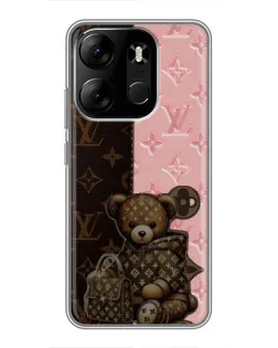 Чехол для TECNO Spark Go 2023 (BF7) с картинкой «Мишка в стиле LV»