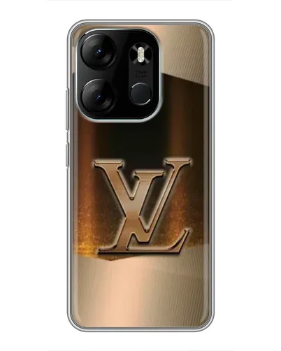 Чехол для TECNO Spark Go 2023 (BF7) с картинкой «LV — золотое сияние»