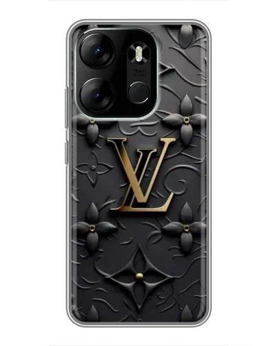 Чехол для TECNO Spark Go 2023 (BF7) с картинкой «Кожаная текстура LV»