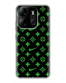 Чехол для TECNO Spark Go 2023 (BF7) с картинкой «Неоновый принт LV»