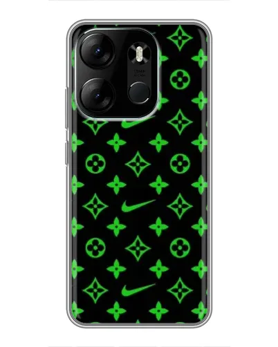 Чехол для TECNO Spark Go 2023 (BF7) с картинкой «Неоновый принт LV»