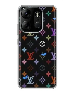 Чехол для TECNO Spark Go 2023 (BF7) с картинкой «Цветная монограмма LV»