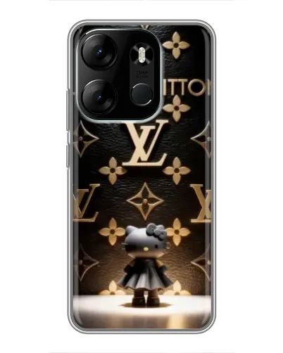Чехол для TECNO Spark Go 2023 (BF7) с картинкой «Монограмма с фигурой»