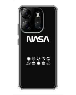 Чехол для TECNO Spark Go 2023 (BF7) с картинкой «NASA — технический принт»