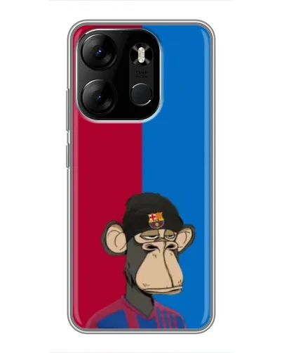 Чехол для TECNO Spark Go 2023 (BF7) с картинкой «Bored Ape — фанат Барсы»