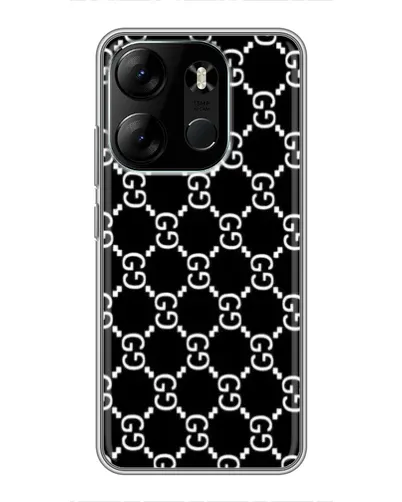 Чехол для TECNO Spark Go 2023 (BF7) с картинкой «Gucci — сетчатый паттерн»