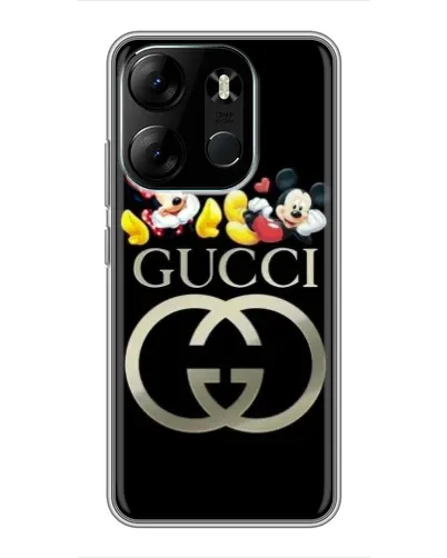 Чехол для TECNO Spark Go 2023 (BF7) с картинкой «Gucci — герои Disney»