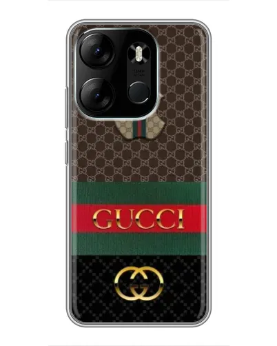 Чехол для TECNO Spark Go 2023 (BF7) с картинкой «Gucci — брендированный десерт»