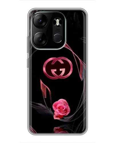Чехол для TECNO Spark Go 2023 (BF7) с картинкой «Gucci — неоновая роза»