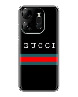 Чехол для TECNO Spark Go 2023 (BF7) с картинкой «Gucci — красный пояс»