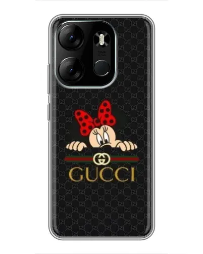 Чехол для TECNO Spark Go 2023 (BF7) с картинкой «Минни Маус Gucci — черный»
