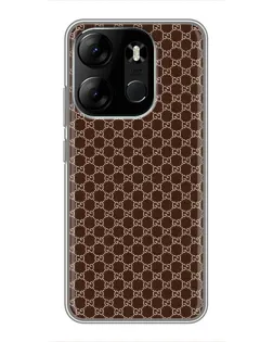 Чехол для TECNO Spark Go 2023 (BF7) с картинкой «Gucci — шоколадная сетка»