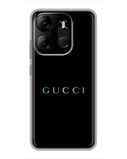 Чехол для TECNO Spark Go 2023 (BF7) с картинкой «Gucci — неоновый минимализм»