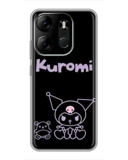 Чохол для TECNO Spark Go 2023 (BF7) з картинкою «Kuromi — чорний мінімалізм»