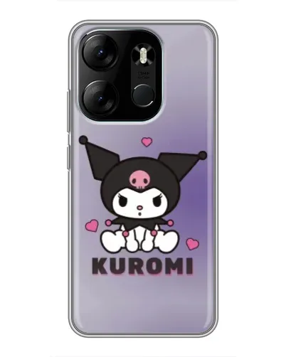 Чехол для TECNO Spark Go 2023 (BF7) с картинкой «Kuromi — фиолетовый арт»