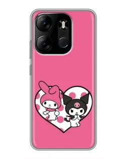 Чехол для TECNO Spark Go 2023 (BF7) с картинкой «Kuromi и My Melody» Чехол для TECNO Spark Go 2023 (BF7) с картинкой «Kuromi и My Melody»