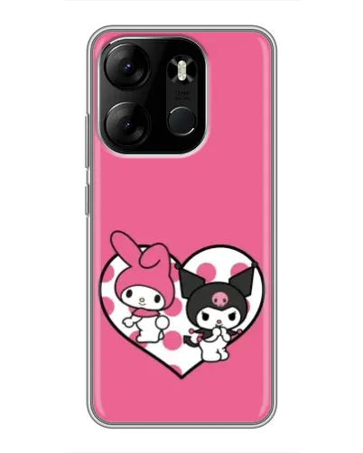 Чехол для TECNO Spark Go 2023 (BF7) с картинкой «Kuromi и My Melody»