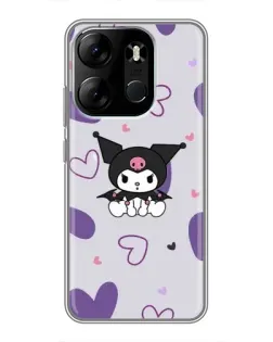 Чехол для TECNO Spark Go 2023 (BF7) с картинкой «Kuromi и лавандовые сердца» Чехол для TECNO Spark Go 2023 (BF7) с картинкой «Kuromi и лавандовые сердца»