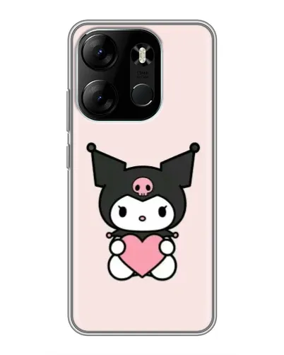 Чехол для TECNO Spark Go 2023 (BF7) с картинкой «Kuromi и сердце»