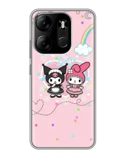 Чехол для TECNO Spark Go 2023 (BF7) с картинкой «My Melody и Kuromi» Чехол для TECNO Spark Go 2023 (BF7) с картинкой «My Melody и Kuromi»
