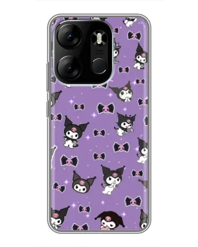 Чехол для TECNO Spark Go 2023 (BF7) с картинкой «Kuromi — паттерн»