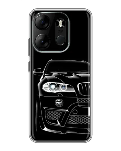 Чехол для TECNO Spark Go 2023 (BF7) с картинкой «Темный силуэт BMW»