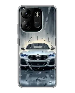 Чехол для TECNO Spark Go 2023 (BF7) с картинкой «BMW в свете фар»