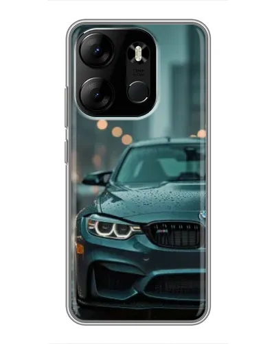 Чехол для TECNO Spark Go 2023 (BF7) с картинкой «BMW в огнях города»