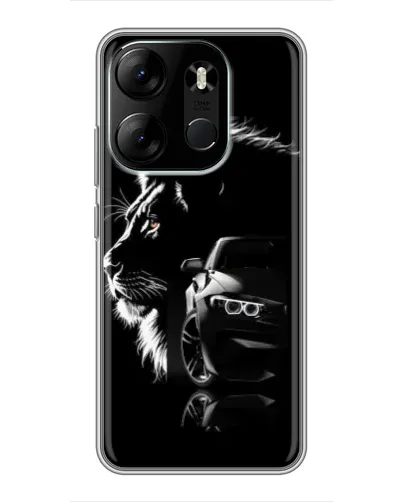 Чехол для TECNO Spark Go 2023 (BF7) с картинкой «BMW и лев»