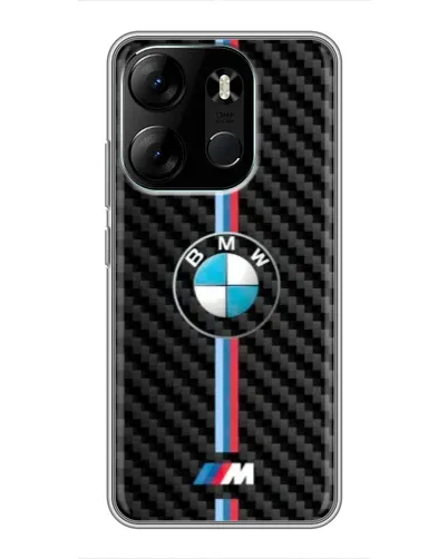 Чехол для TECNO Spark Go 2023 (BF7) с картинкой «Эмблема BMW и карбон»