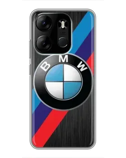 Чехол для TECNO Spark Go 2023 (BF7) с картинкой «BMW M-stripes стиль»