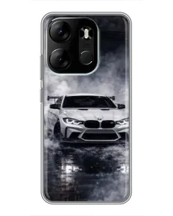 Чехол для TECNO Spark Go 2023 (BF7) с картинкой «BMW сквозь туман»