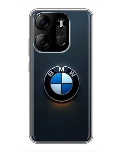 Чехол для TECNO Spark Go 2023 (BF7) с картинкой «Логотип BMW — минимализм»
