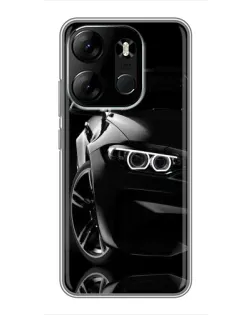 Чехол для TECNO Spark Go 2023 (BF7) с картинкой «Черная BMW — профиль» Чехол для TECNO Spark Go 2023 (BF7) с картинкой «Черная BMW — профиль»