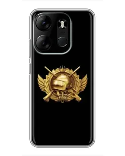 Чехол для TECNO Spark Go 2023 (BF7) с картинкой «PUBG — оранжевый градиент»