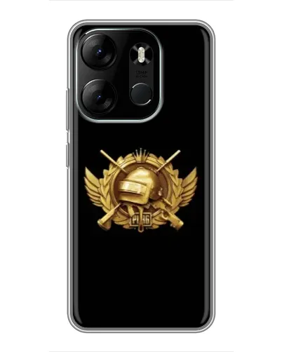 Чехол для TECNO Spark Go 2023 (BF7) с картинкой «PUBG — оранжевый градиент»
